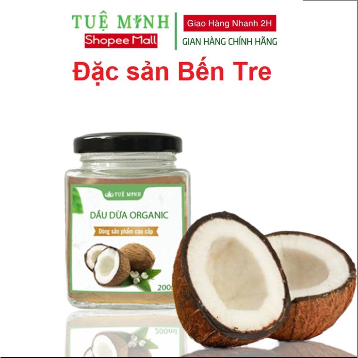 Dầu dừa nguyên chất Bến Tre nấu thủ công thương hiệu Tuệ Minh 200ml DD200 | BigBuy360 - bigbuy360.vn