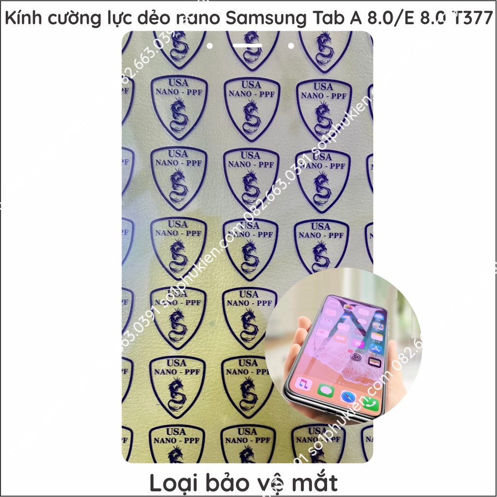 Dán cường lực dẻo nano dành cho Samsung tab A 8.0/ tab E 8.0 T377