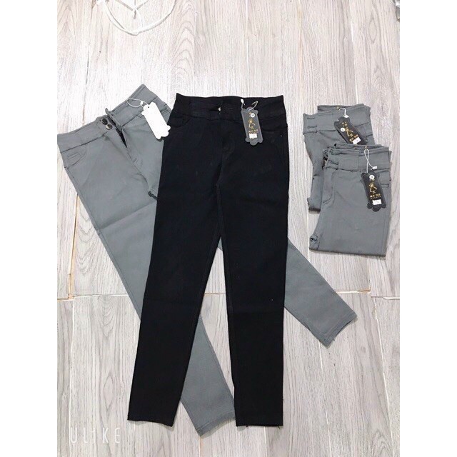 Quần Bò Nữ Giấy Hai Cúc Cạp Cao | BigBuy360 - bigbuy360.vn