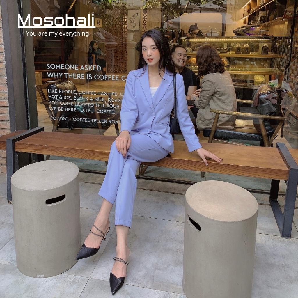 Set vest nữ,áo vest nữ Annas phong cách cơ bản trẻ trung năng động thiết kế MOSOHALI (áo vest + quần âu) | BigBuy360 - bigbuy360.vn