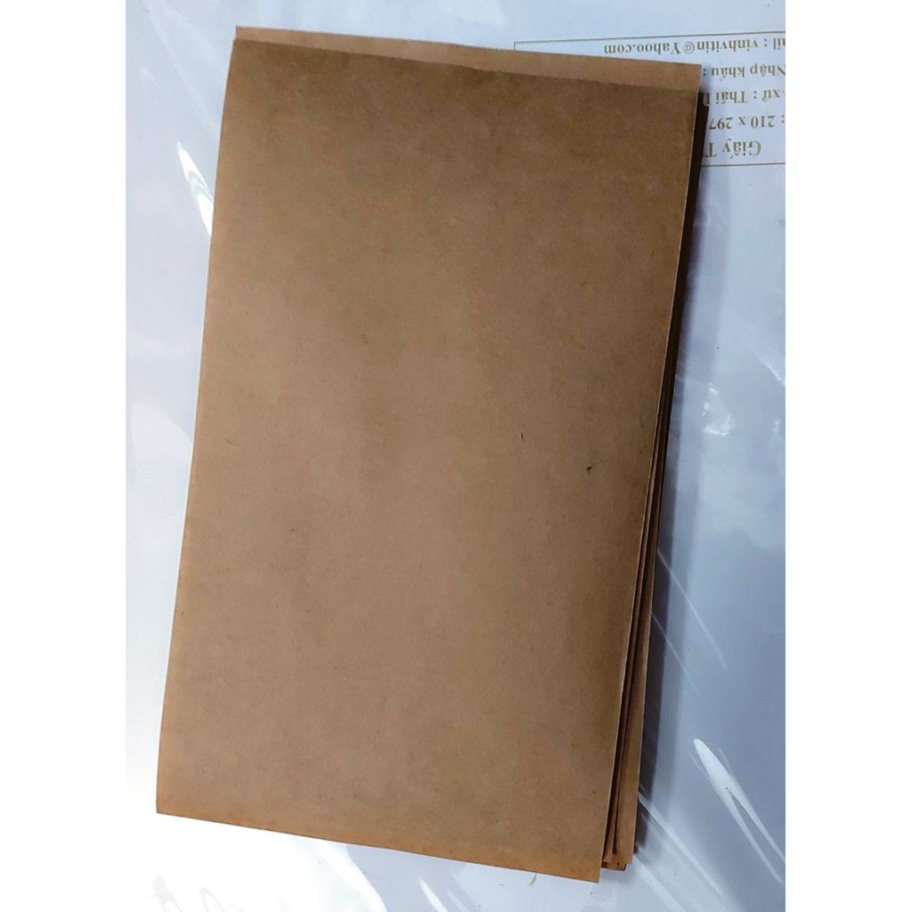 Giấy kraft 70gsm khổ 21x12cm - 1 xấp (0.5kg)