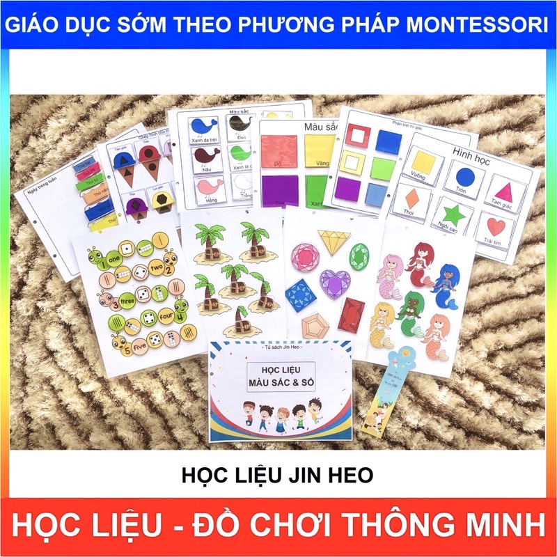 [❤ HỌC LIỆU Montessori] Nhận biết Màu Sắc và Số đếm, giúp bé phát triển tư duy