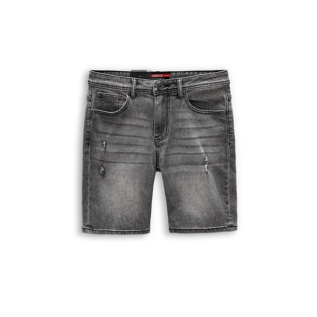Quần short jean nam HEBOZ 4M, kiểu rách thời trang năng động co dãn thoải mái - 00001157