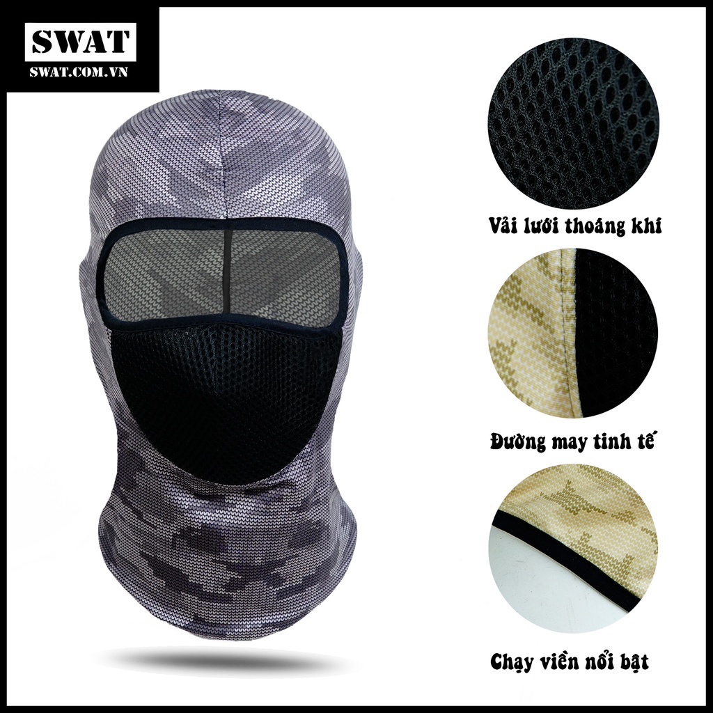 Khăn phượt trùm đầu ninja Swat Ari Camo họa tiết rằn ri mẫu mới