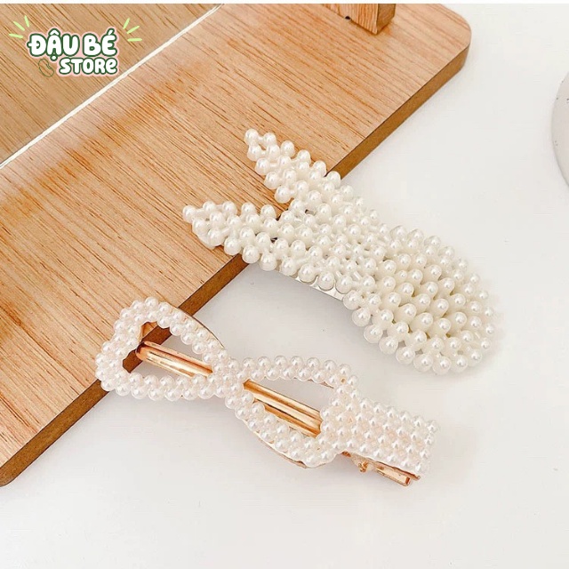 Kẹp Tóc Mái Ngọc Trai Đính Đá Nhân Tạo Cho Nữ - Cặp Tóc Sang Chảnh Xinh Xắn Hàn Quốc Hot Trend 2022 - Daube - Pk079