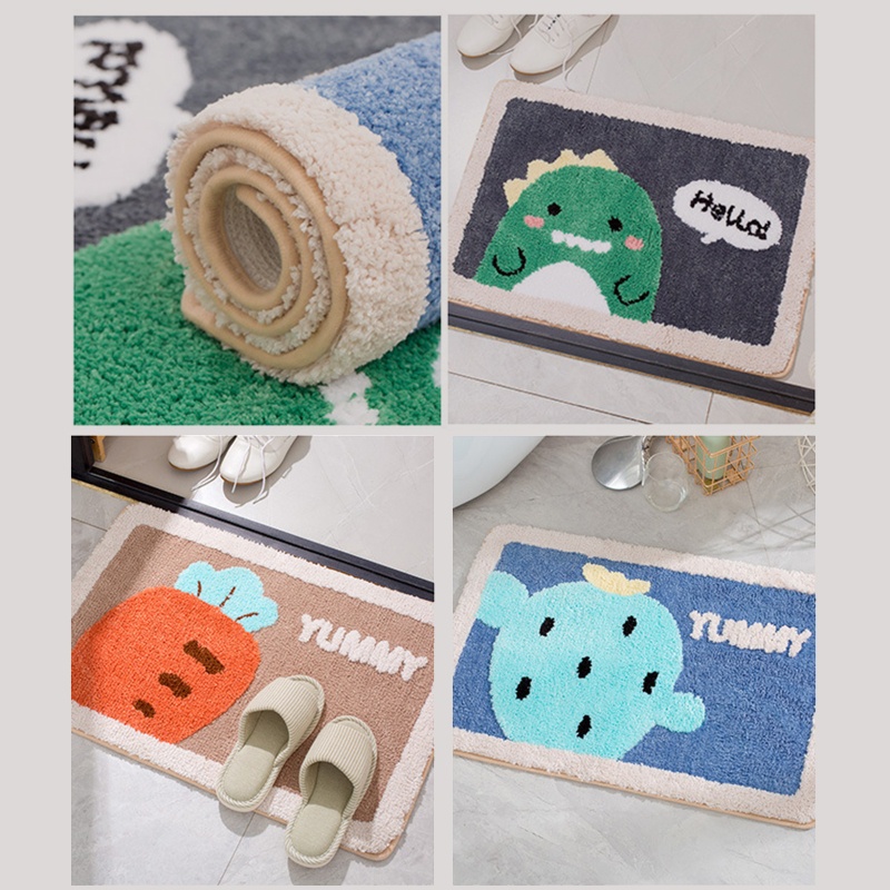 Thảm Chùi Chân Siêu Thấm Nước Cao Cấp Dễ Thương Cho Phòng Tắm