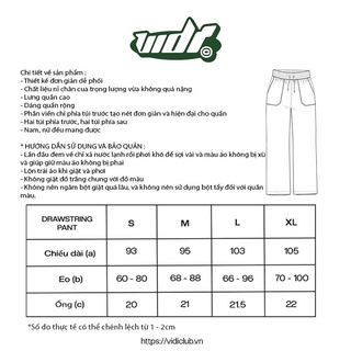 DRAWSTRING PANT( Quần Nỉ Ống Suông)