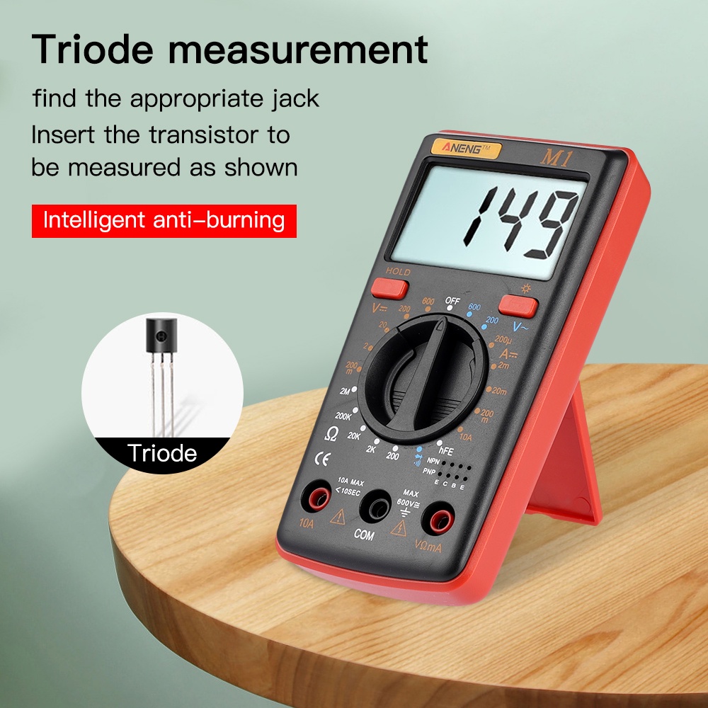 Đồng hồ vạn năng kỹ thuật số EKEZ NCV - INTL màn hình LCD đo điện năng điện áp biến trở dòng điện