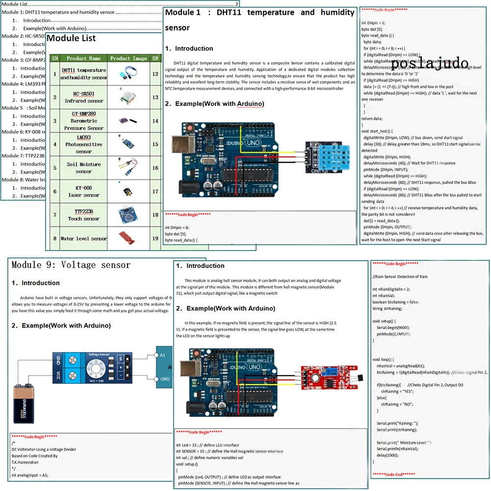 Mô Đun Cảm Biến 22 Trong 1 Cho Uno R3 Mega2560 Mega328 Arduino Raspberry Pi