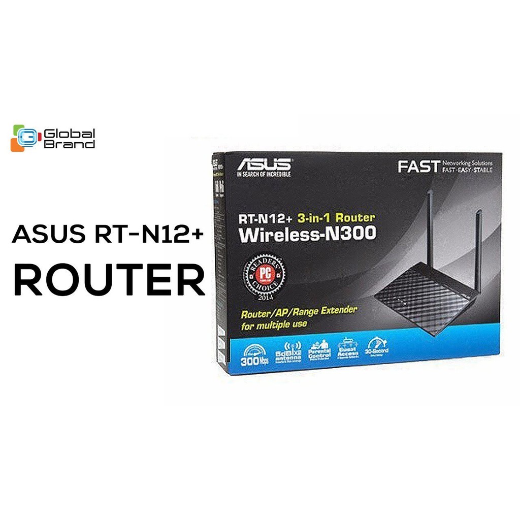 Router wifi ASUS RT-N12+ Wireless N300Mbps - chính hãng BH 3 năm