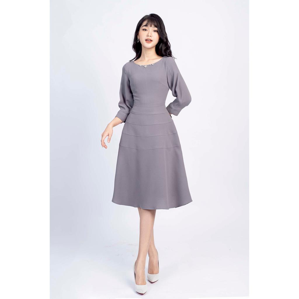 Đầm dáng xòe, cổ tròn MMOutfit M-DA060621273