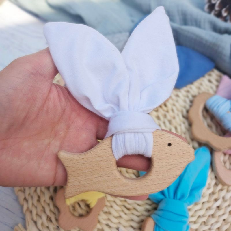 Đồ Chơi Gặm Nướu Hình Tai Thỏ Dễ Thương Cho Bé Sơ Sinh