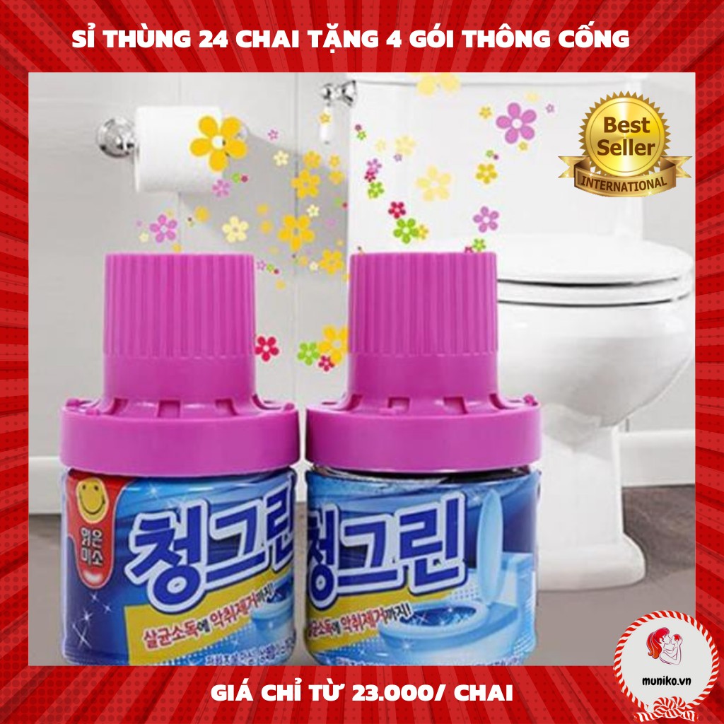 GIÁ SỈ Thùng 24 Lọ Thả bồn cầu Hàn Quốc ❤️Freeship❤️ Chai thả bồn cầu diệt khuẩn - Thả bồn cầu hương thơm Cao Cấp