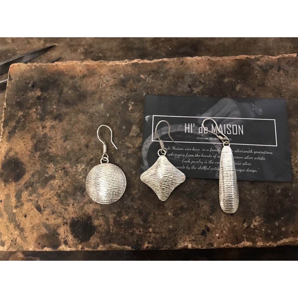 (Bạc ta 99)Khuyên tai Rainy day