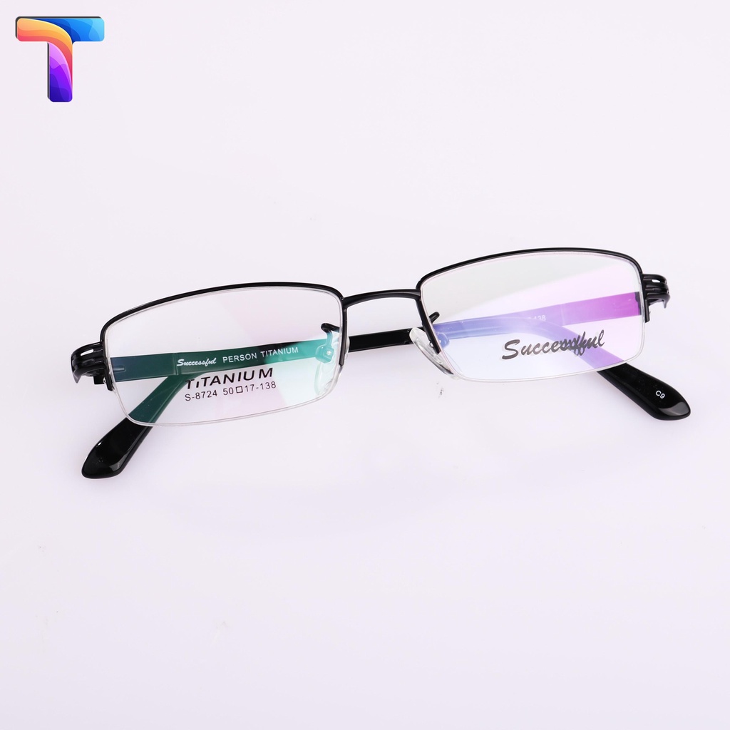 Gọng kính nam nữ Titanium nữa vành TD0042