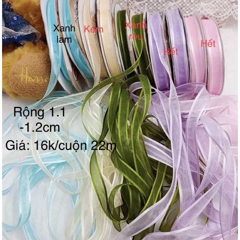 22m ruy băng voan viền