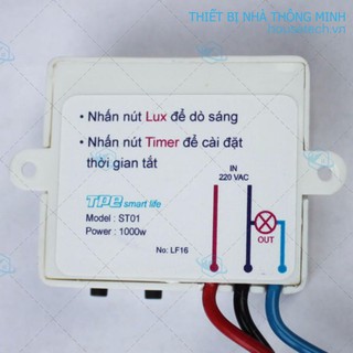 Công Tắc Cảm Ứng Ánh Sáng Hẹn GIờ  ST01