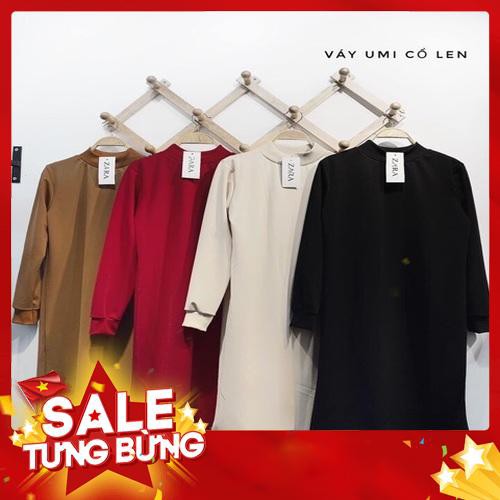 VÁY SUÔNG LEN ZIP CỔ CAO -Hàng nhập khẩu