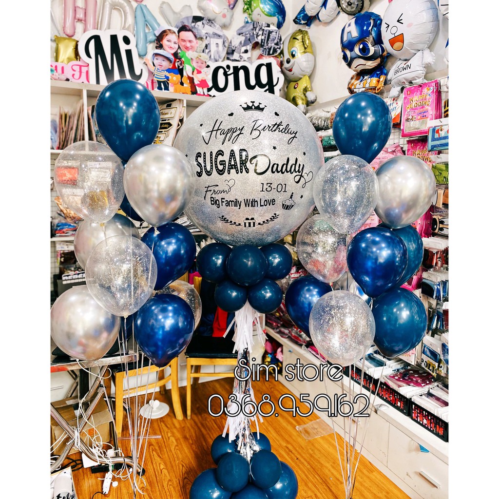 Bóng jumbo dán chữ cỡ đại 90cm in theo yêu cầu