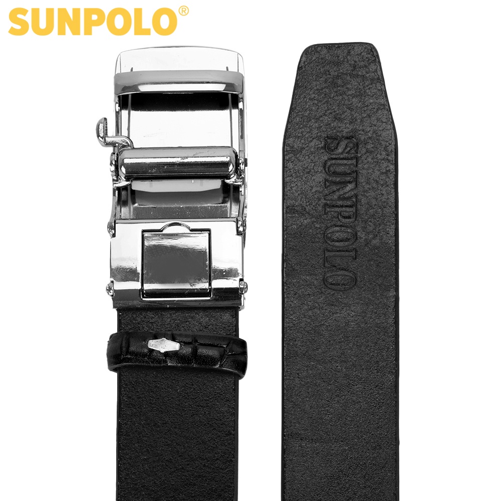 Thắt lưng nam da bò SUNPOLO khóa cài tự động BSAL50