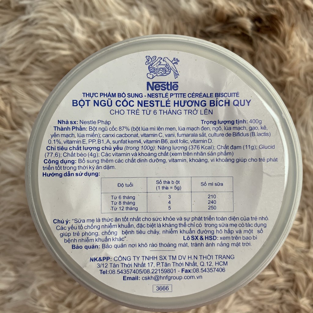 BỘT PHA SỮA NESTLE VỊ NGŨ CỐC 400GR CHO BÉ TỪ 6 THÁNG TUỔI