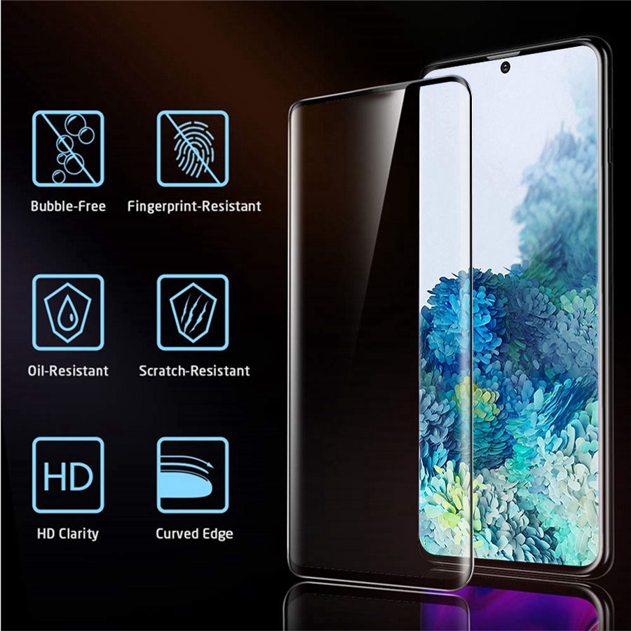 Siêu Mỏng Full Màn AG Nhám Mờ Chống Vân Tay Kính Cường Lực Gốm Dẻo Bảo Vệ Màn Hình cho Samsung Galaxy S23 S22 S21 Note 20 S20 Ultra S10 S9 S8 Note 8 9 10 Plus 5G Chống Trầy chống bẩn HD
