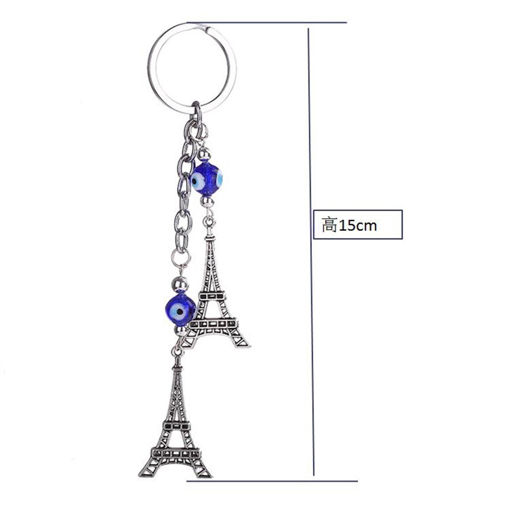 Móc Chìa Khóa Hình Tháp Eiffel / Rùa / Bướm / Mắt Xanh Dương Độc Đáo