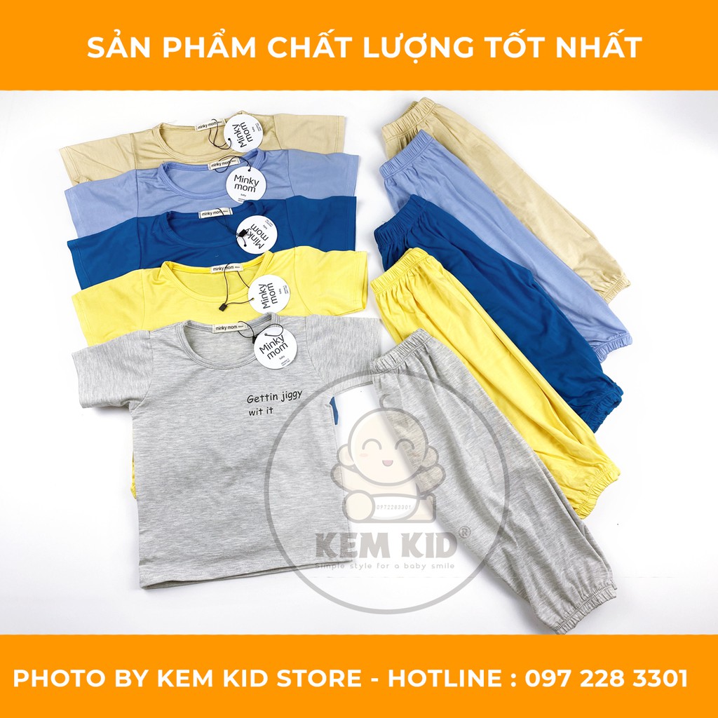 Bộ Minky Mom Alibaba tay cộc, quần dài,vải thun lạnh siêu mát, mềm mịn thấm hút mồ hôi cho bé