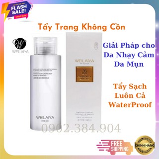 [Sẵn SLL] Nước Tẩy Trang Không Cồn Thảo Mộc Weilaiya Chính Hãng Tẩy Sạch Sành Sanh Mọi SP Makeup Kể Cả WaterProof