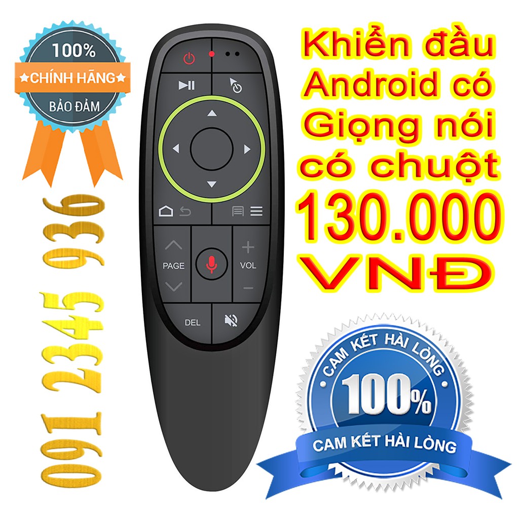 Remote Điều khiển G10 / G10S Android Tivi có tìm kiếm bằng giọng nói, có chuột bay