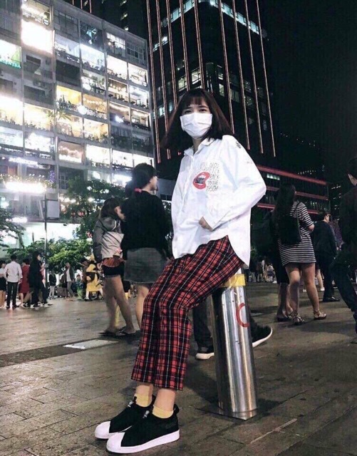 Quần caro pants - hình thật