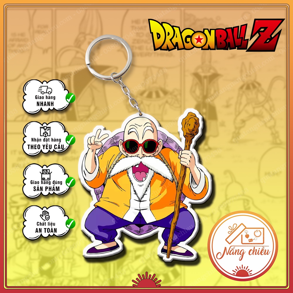 Móc Khóa Dày In Sắc Nét 2 Mặt Chibi Anime 7 Viên Ngọc Rồng - Dragon Ball ☘️Quà Tặng Nắng Chiều☘️