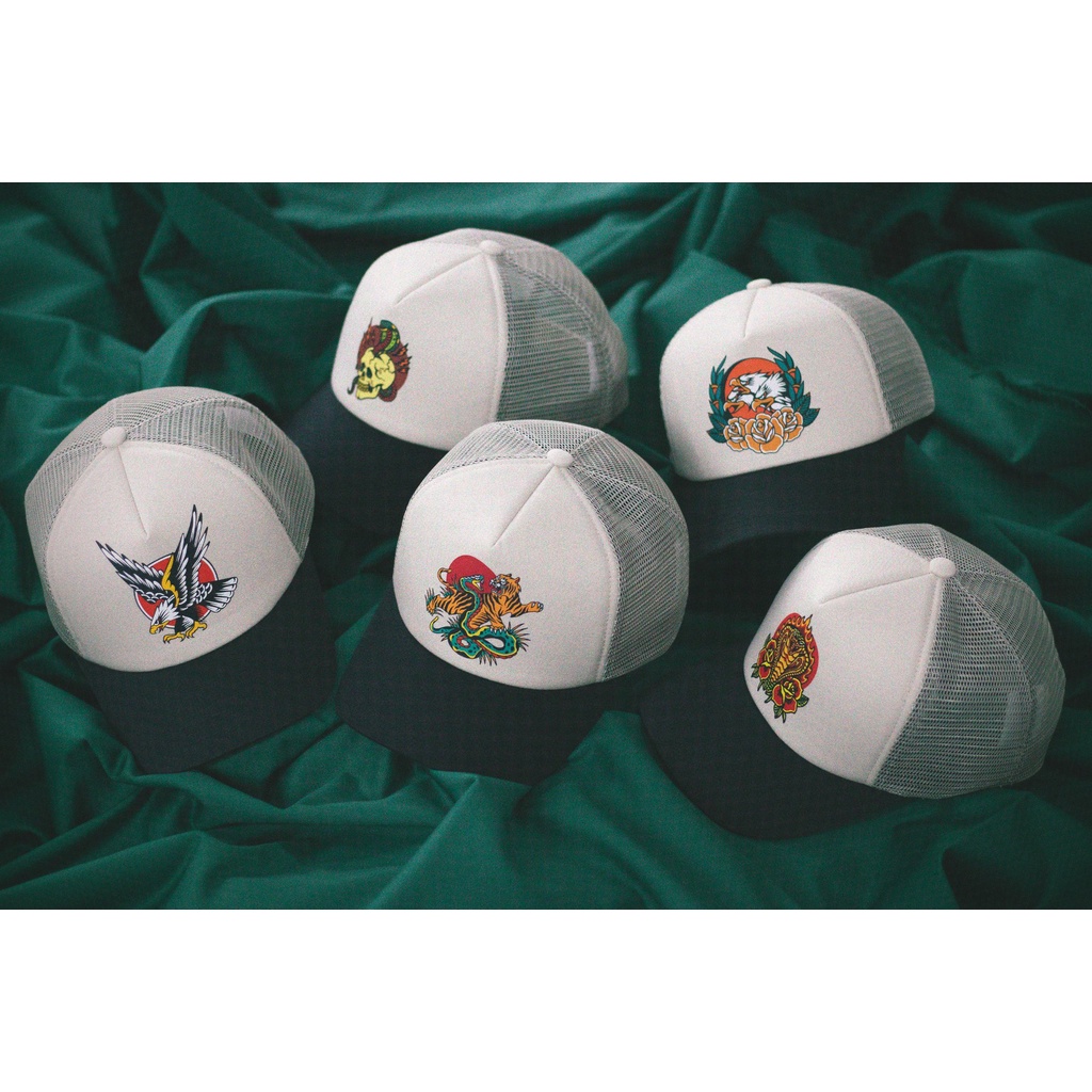 Nón Simplicity. "OSL" Trucker Cap  Logo In nhiệt- Logo Chim Đại Bàng. Logo Hổ. Logo Rắn Hổ Mang.