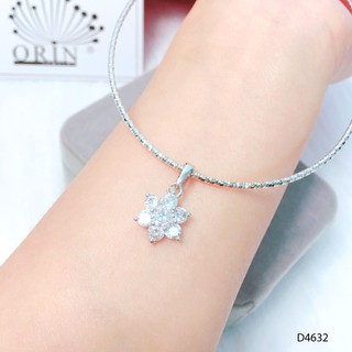 Kiềng dẻo, kiềng cổ bạc mặt hoa tuyết thiết kế cao cấp Orin D4632