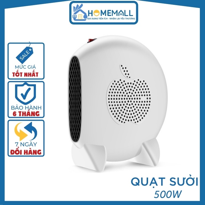 Quạt sưởi ấm mini - Máy sưởi di dộng mùa đông công suất 500W tiết kiệm điện tốc độ ấm nhanh, tỏa nhiệt đều QS1