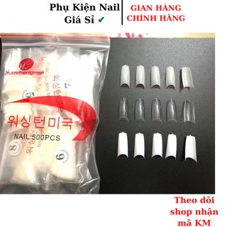 Móng nối phom vuông hàn - Túi 500 móng nhựa dẻo đủ size