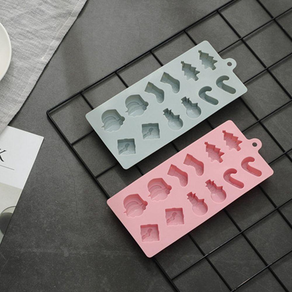 Khuôn Silicone Làm Xà Phòng 12 Ô Chủ Đề Giáng Sinh