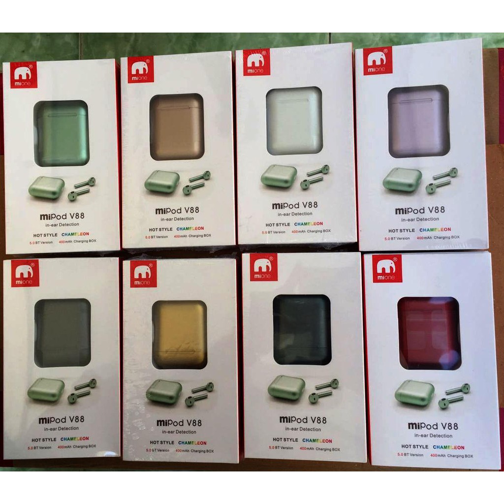 [MÀU KIM LOẠI MỚI MiOne V88] tai nghe bluetooth không dây tws 5.0 đặc biệt nút cảm ứng | BigBuy360 - bigbuy360.vn