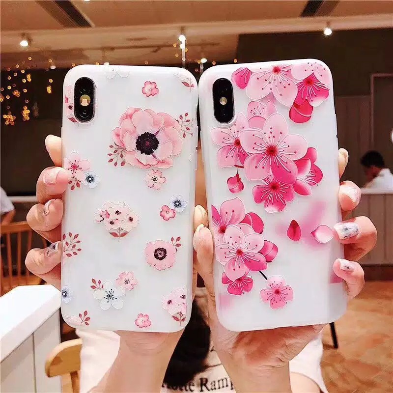 Ốp điện thoại TPU dạ quang in hình hoa mùa xuân cho Xiaomi Redmi 6 6 Pro Redmi 7 Note 8 Note 8 Pro