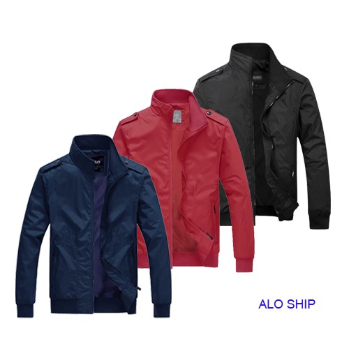 Áo Khoác dù nam cổ trụ Hàn boypro AKD01 (đen, đỏ, xanh)