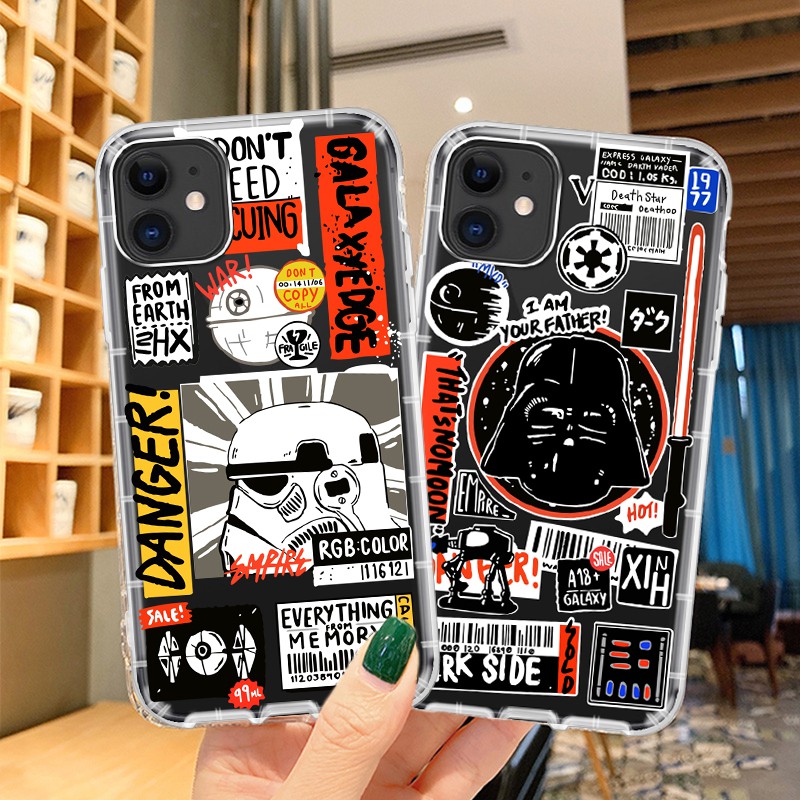 Ốp điện thoại mềm họa tiết Star Wars cho iPhone 6 6S 6Plus 6SPlus 7 7Plus 8 8Plus X XS XR XSmax 11 11Pro 11ProMax 12/12Pro 12Promax 12Mini Star Wars Clear Case