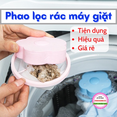 [GIÁ RẺ] Phao lọc cặn máy giặt  Lọc rác máy giặt thông minh túi lọc cặn bẩn gom rác trong lồng máy hình bông hoa