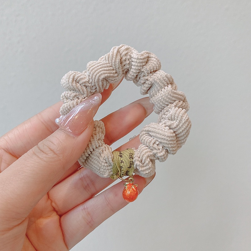 Dây cột tóc cao su bản lớn họa tiết trái cây phong cách mùa hè mới xinh xắn