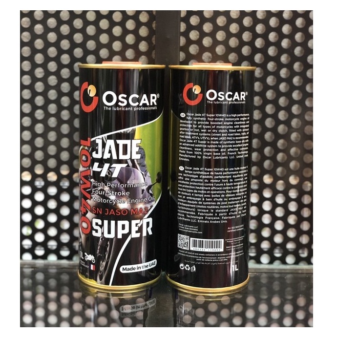 [HCM] Nhớt OSCAR Jade 4T 10w40 Super 1L- Nhớt xe số/tay côn [CHĂM SÓC XE HƠI XE MÁY SÀI GÒN]