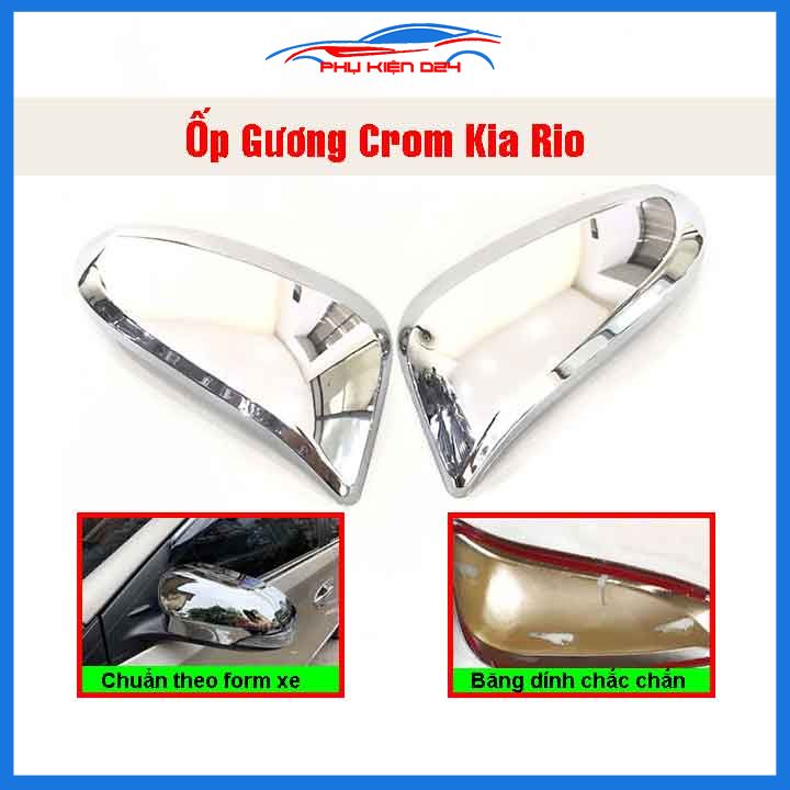 Ốp gương Kia Rio mạ crom bảo vệ chống trầy trang trí làm đẹp xe