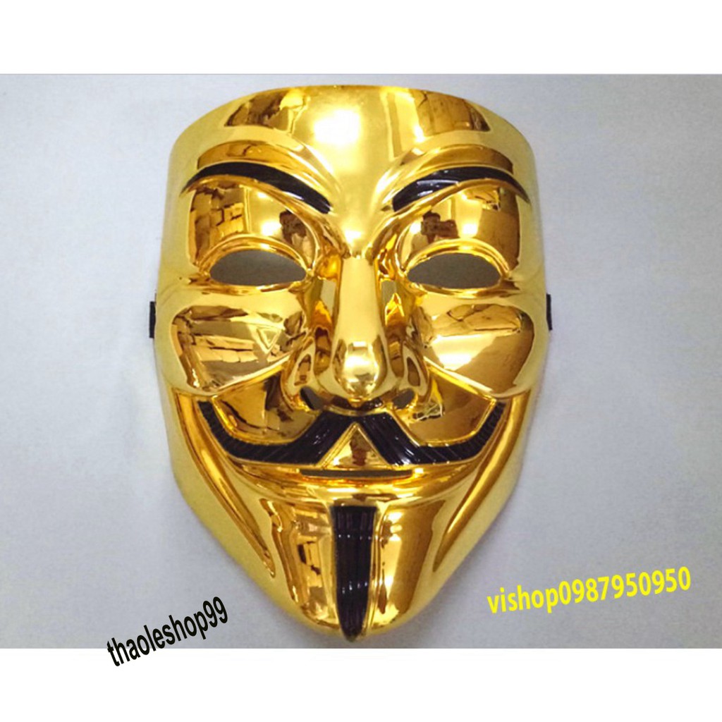 - mặt nạ hacker vàng bạc cao cấp
