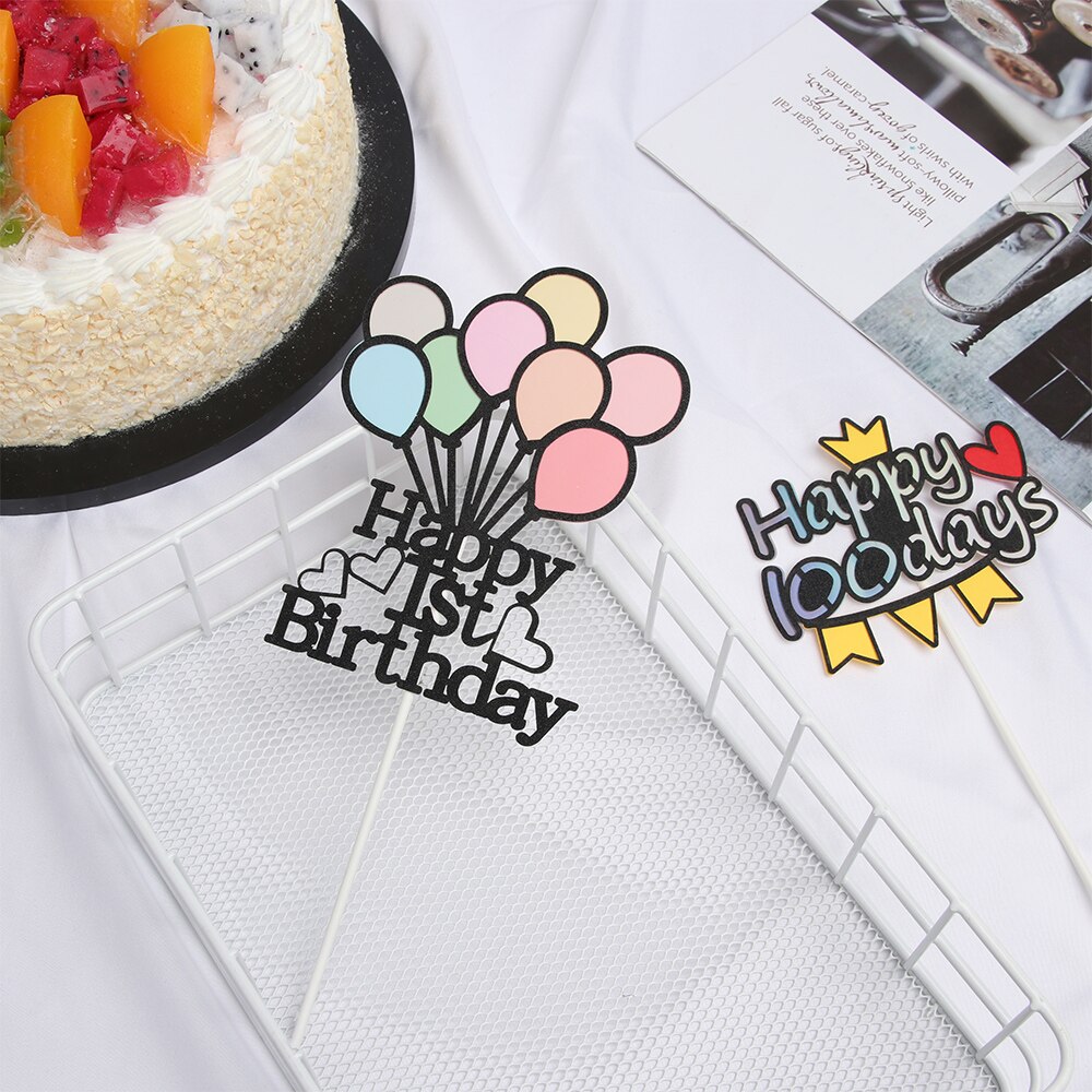 Dây Treo Trang Trí Bánh Kem Sinh Nhật Hai Lớp Nhiều Màu Sắc Mới