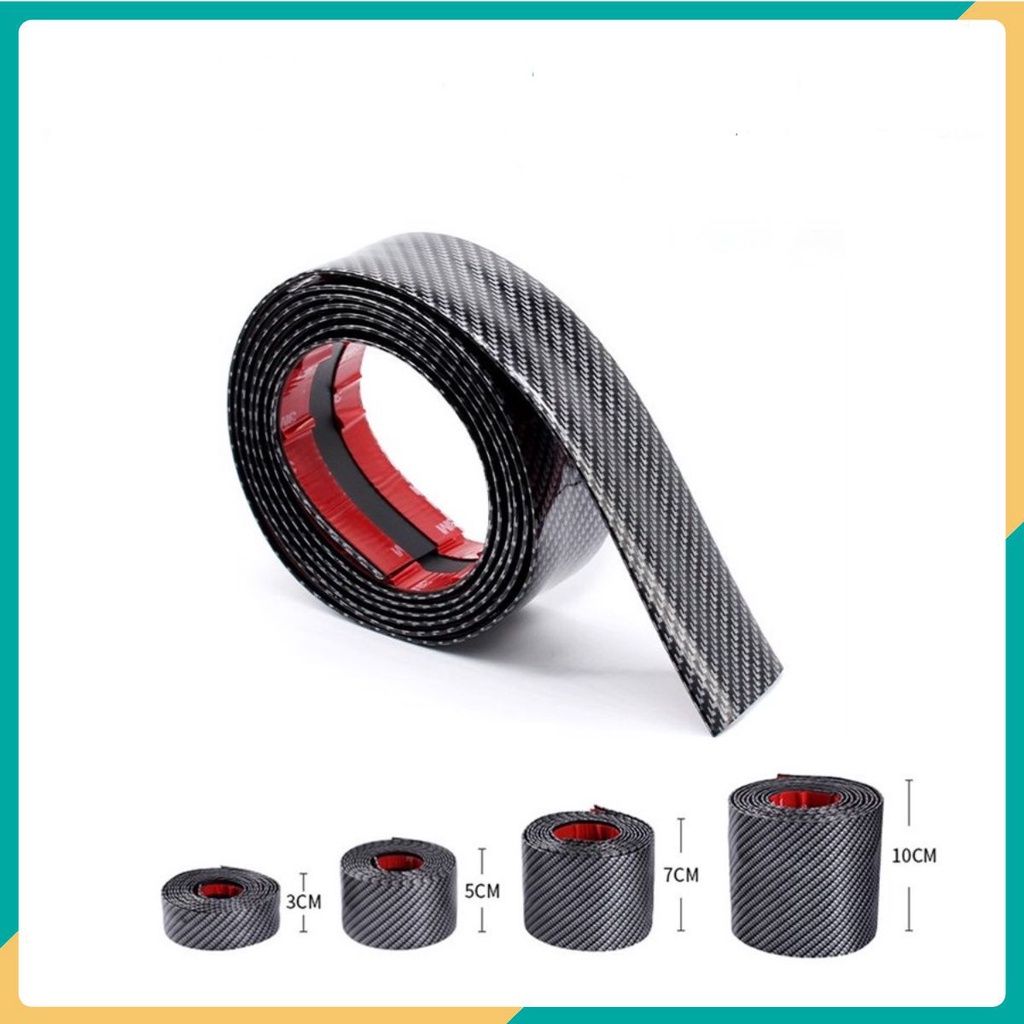Nep Cacbon-Nẹp Carbon Chống Trầy Xước Bậc Cửa Xe Hơi nhiều kích thước