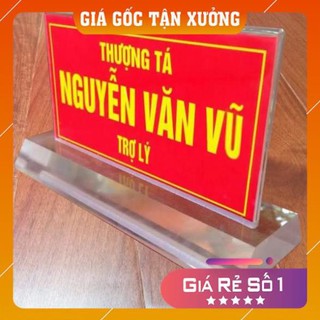 [Giá Gốc Tận Xưởng] Kệ chức danh biển tên mica để bàn 15x8cm