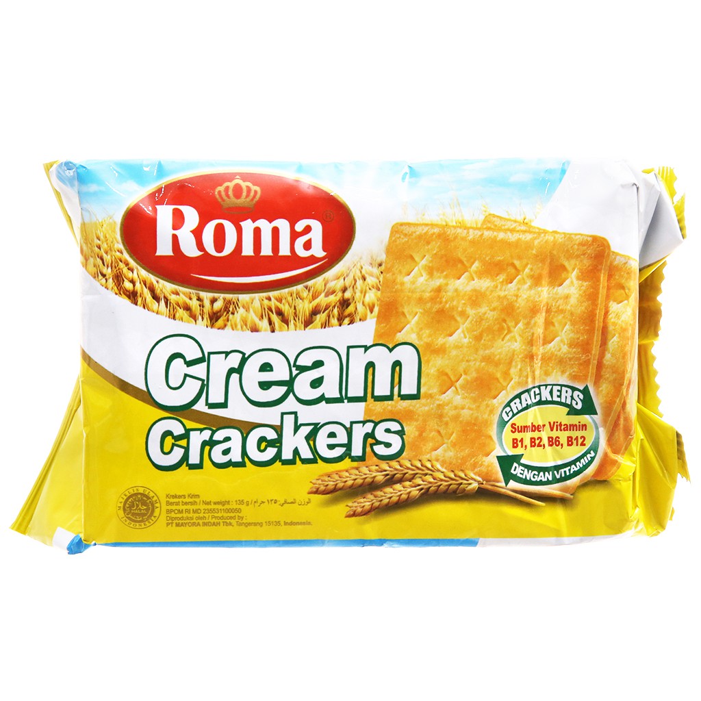 Bánh quy lạt Cream Crackers Roma gói 135g